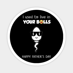 I Used To Live In Your Balls Funny Son Happy Father's Day Magnet